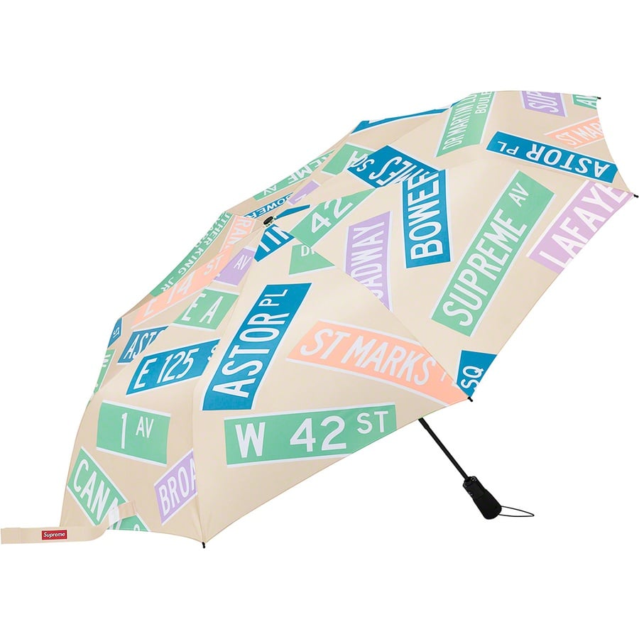 Details on Supreme ShedRain Street Signs Umbrella Natural from spring summer 2021 (Price is $58)