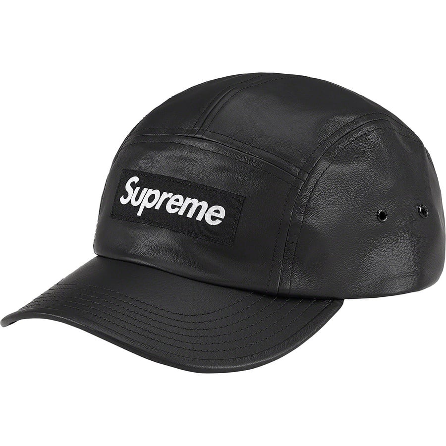 Details on Leather Camp Cap Black from spring summer
                                                    2021 (Price is $68)