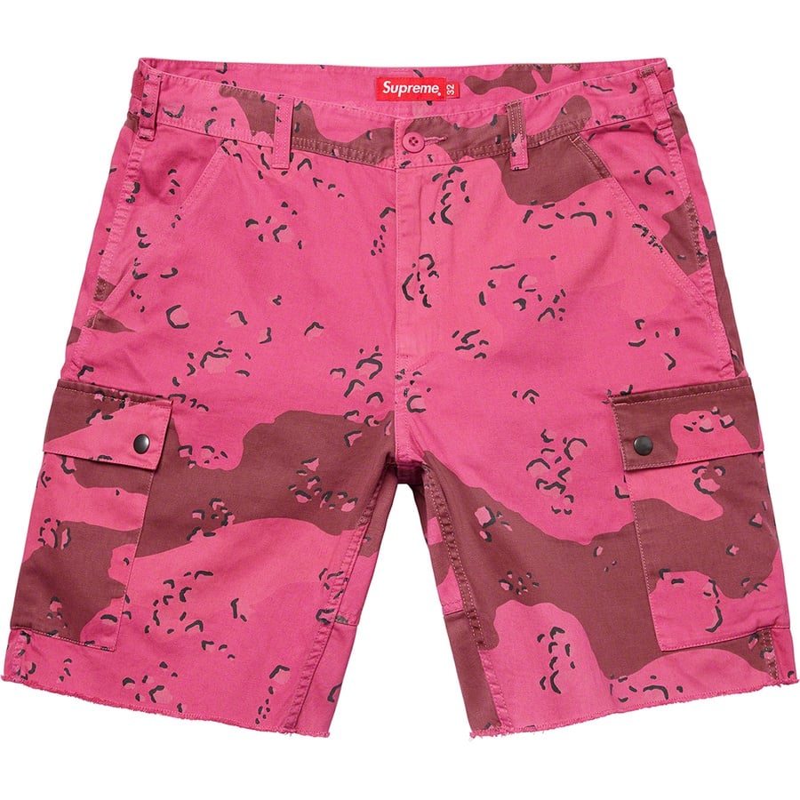 Details on Overdyed Camo Cargo Short Pink from spring summer
                                                    2021 (Price is $138)