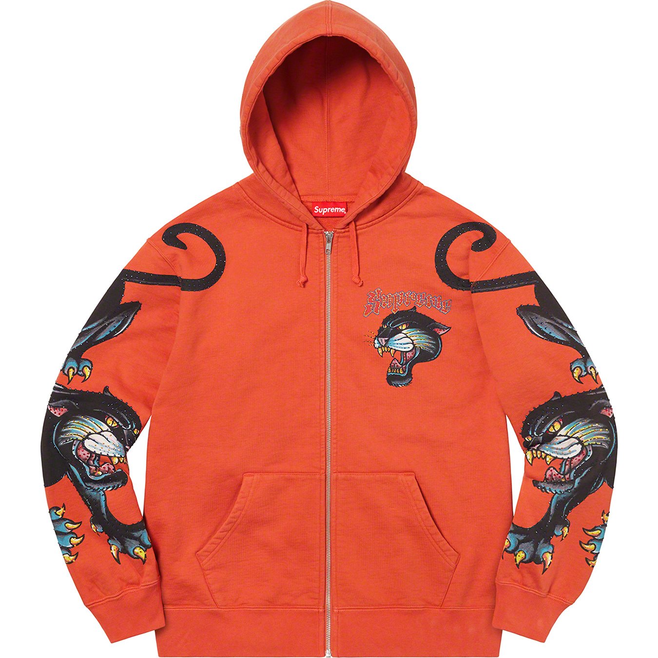 Panther Zip Up Hooded Sweatshirt - spring summer 2021 - Supreme