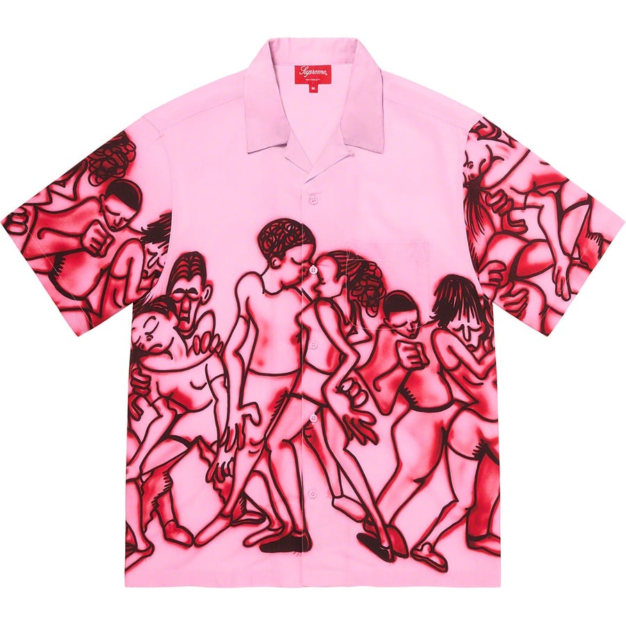 Details on Dancing Rayon S S Shirt Pink from spring summer
                                                    2021 (Price is $138)