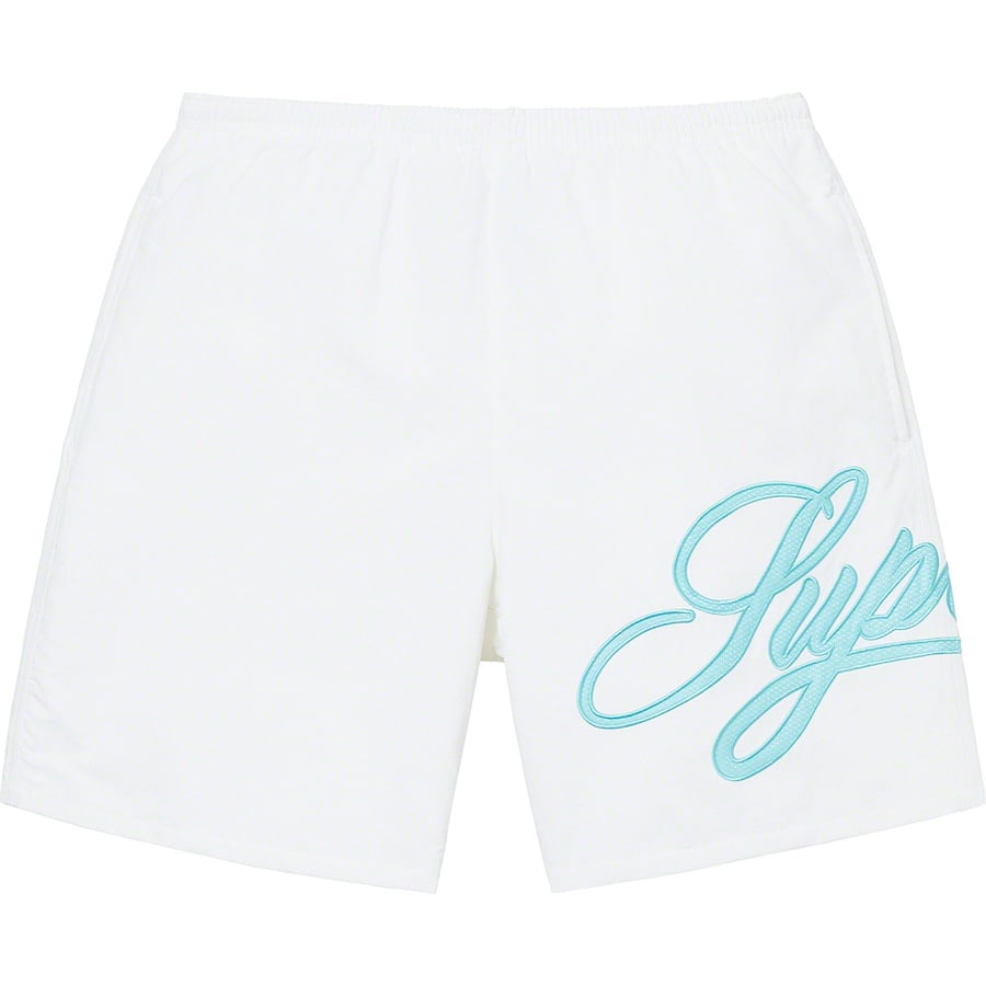 Details on Mesh Script Water Short White from spring summer
                                                    2021 (Price is $110)