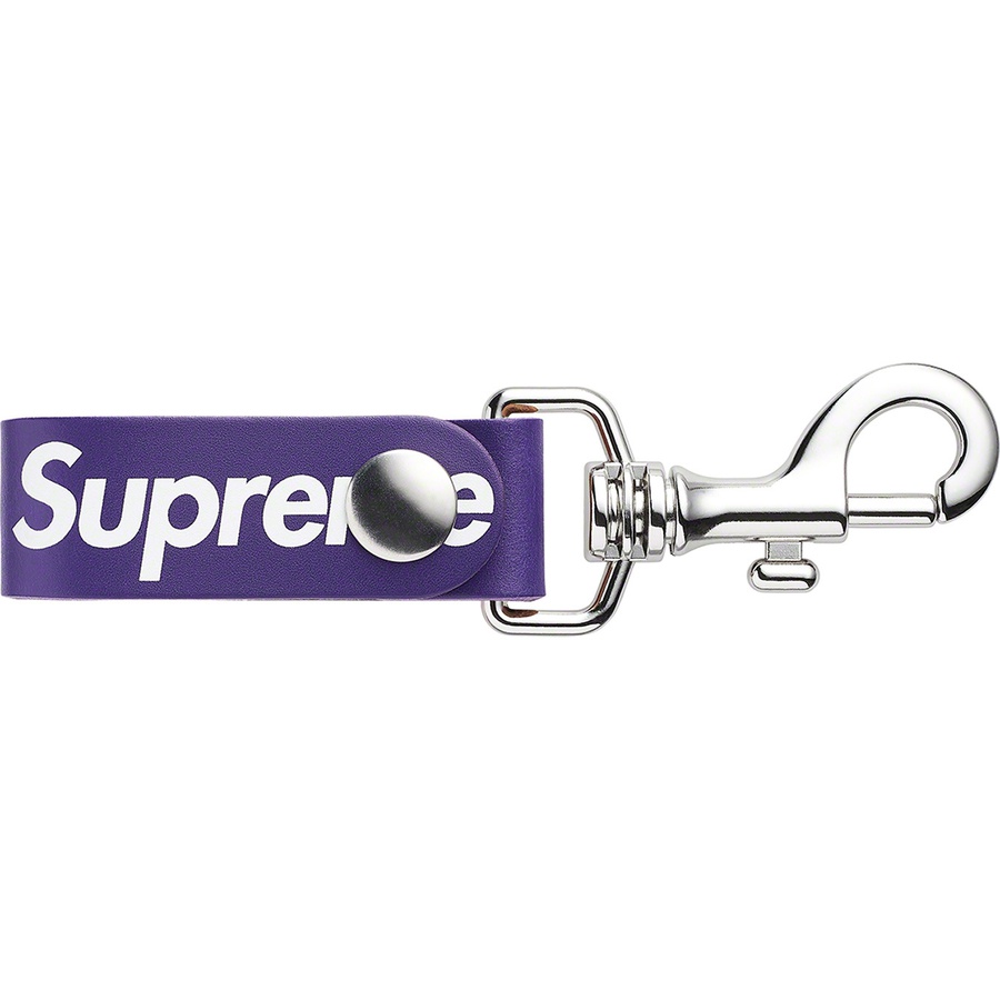 Details on Leather Key Loop Purple from spring summer 2021 (Price is $28)