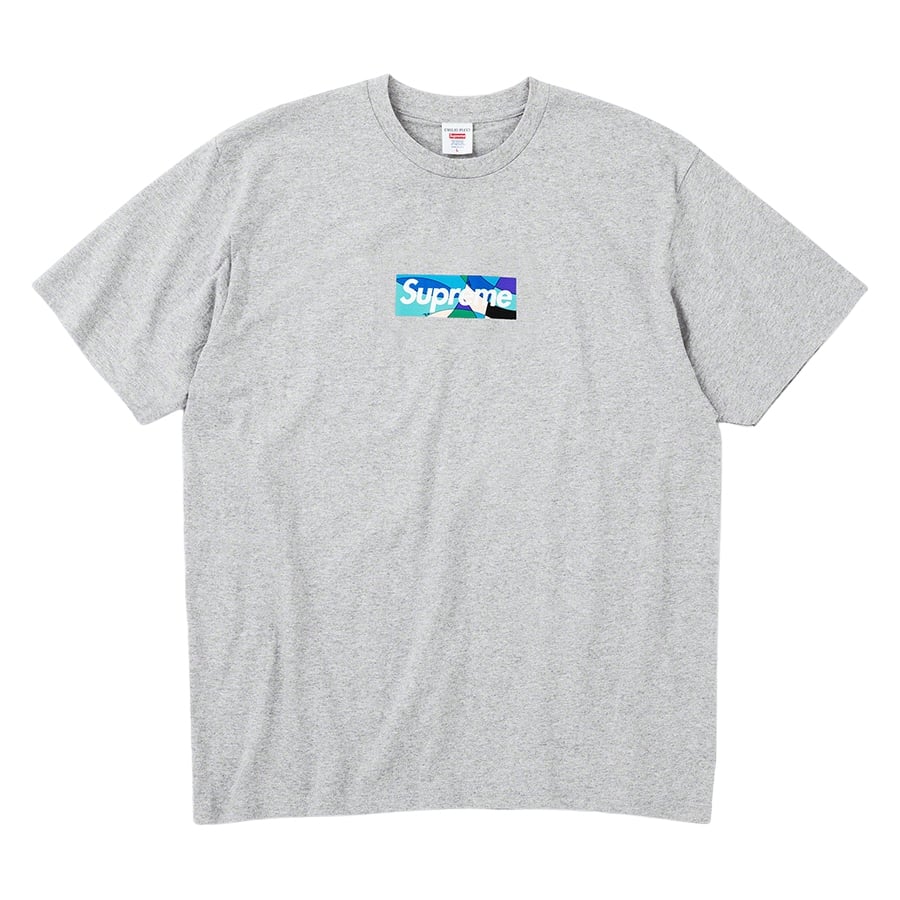 Details on Supreme Emilio Pucci Box Logo Tee  from spring summer 2021 (Price is $54)