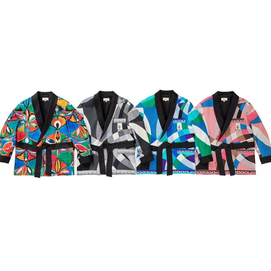 Details on Supreme Emilio Pucci Silk Smoking Jacket  from spring summer
                                                    2021 (Price is $1195)