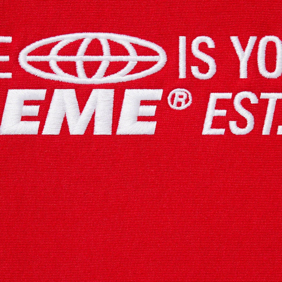 Details on World Is Yours Hooded Sweatshirt Red from spring summer
                                                    2021 (Price is $158)