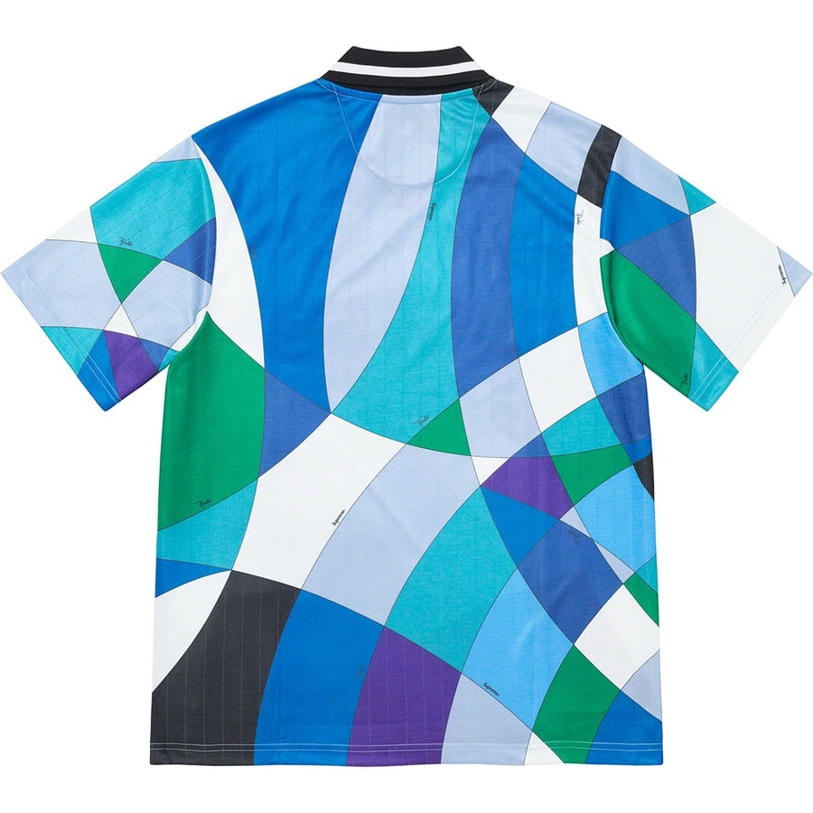 Details on Supreme Emilio Pucci Soccer Jersey Blue from spring summer
                                                    2021 (Price is $148)