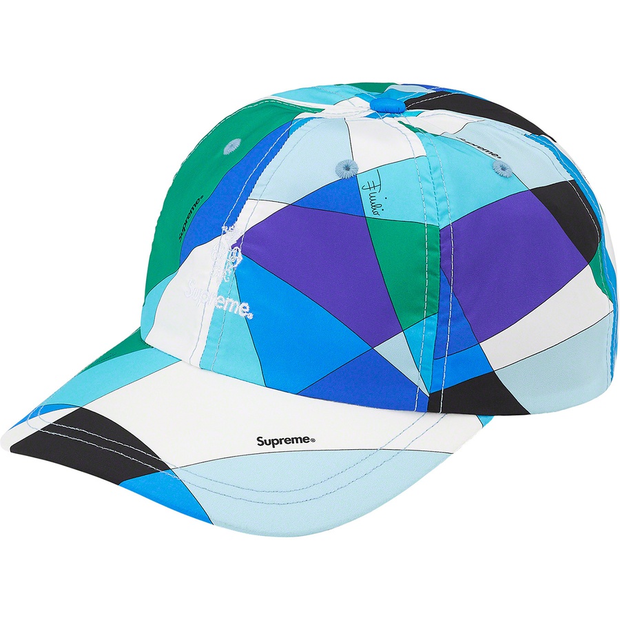 Details on Supreme Emilio Pucci 6-Panel Blue from spring summer
                                                    2021 (Price is $68)