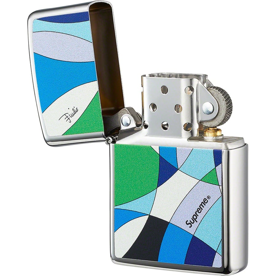 Details on Supreme Emilio Pucci Zippo Blue from spring summer
                                                    2021 (Price is $58)
