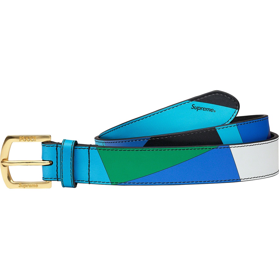 Details on Supreme Emilio Pucci Belt Blue from spring summer 2021 (Price is $168)
