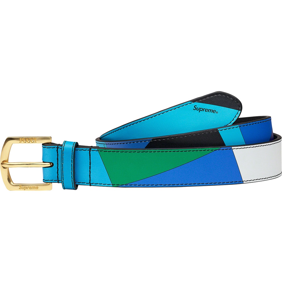 Details on Supreme Emilio Pucci Belt Blue from spring summer
                                                    2021 (Price is $168)