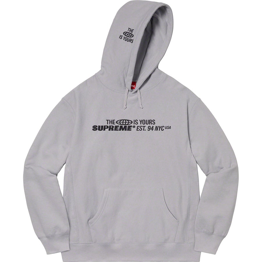 Details on World Is Yours Hooded Sweatshirt Grey from spring summer
                                                    2021 (Price is $158)