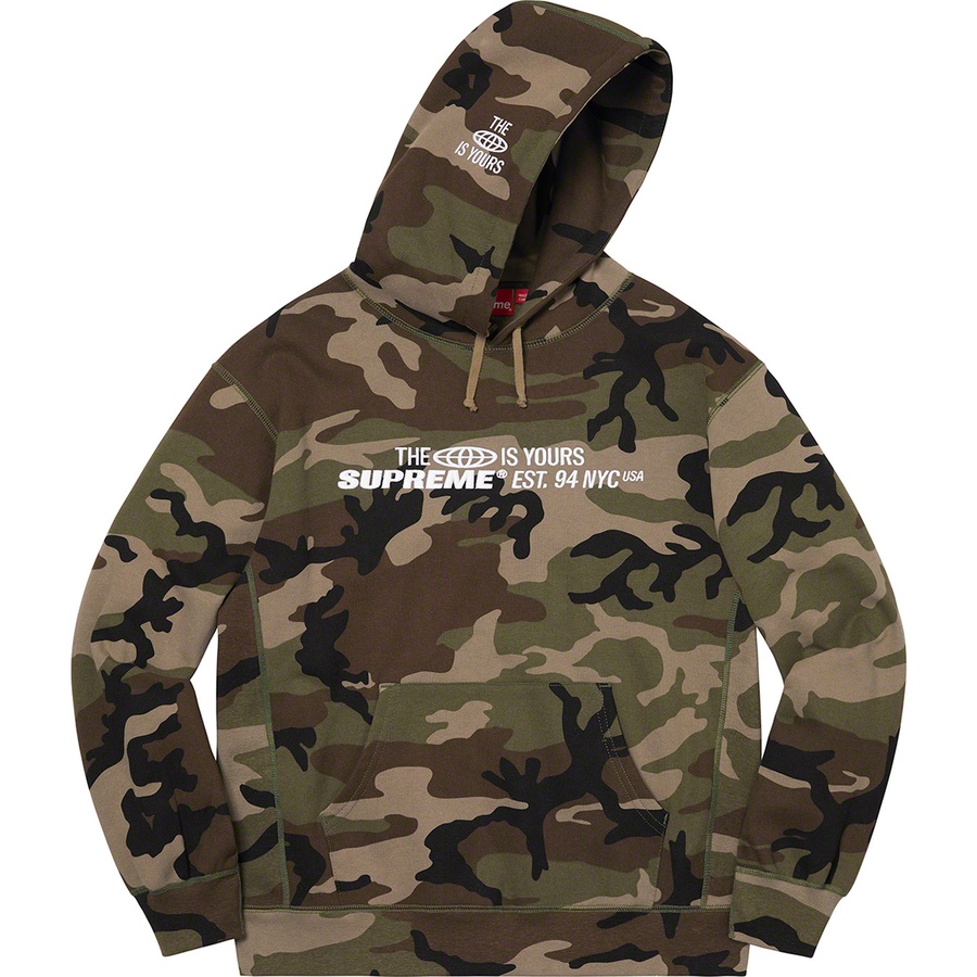 Details on World Is Yours Hooded Sweatshirt Woodland Camo from spring summer
                                                    2021 (Price is $158)