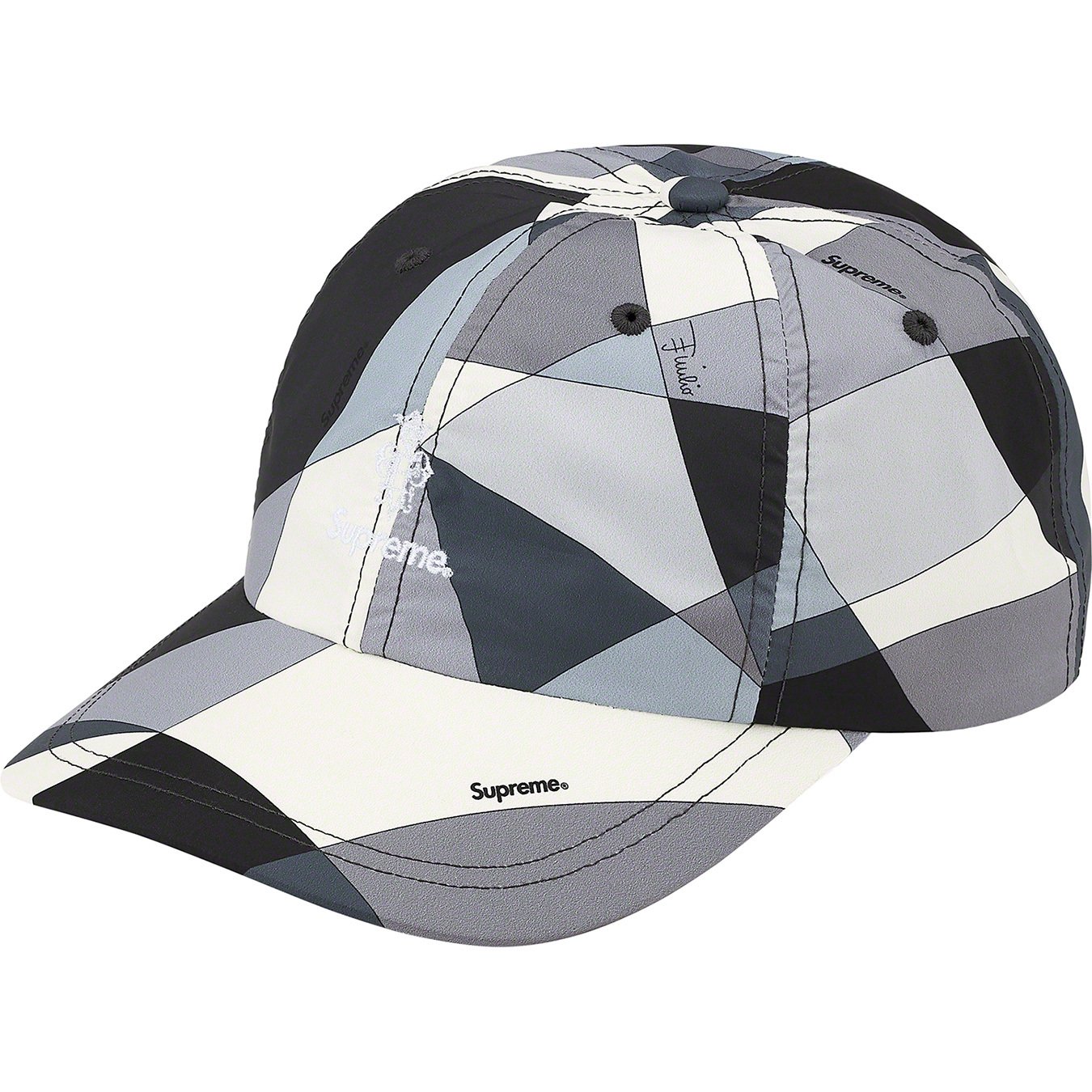 SUPREME emilio pucci 6 panel black hat