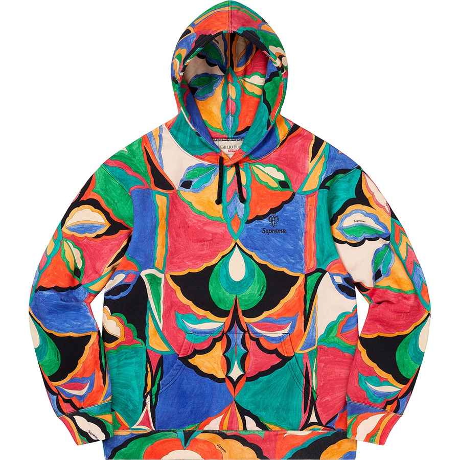 Details on Supreme Emilio Pucci Hooded Sweatshirt Multicolor from spring summer
                                                    2021 (Price is $198)