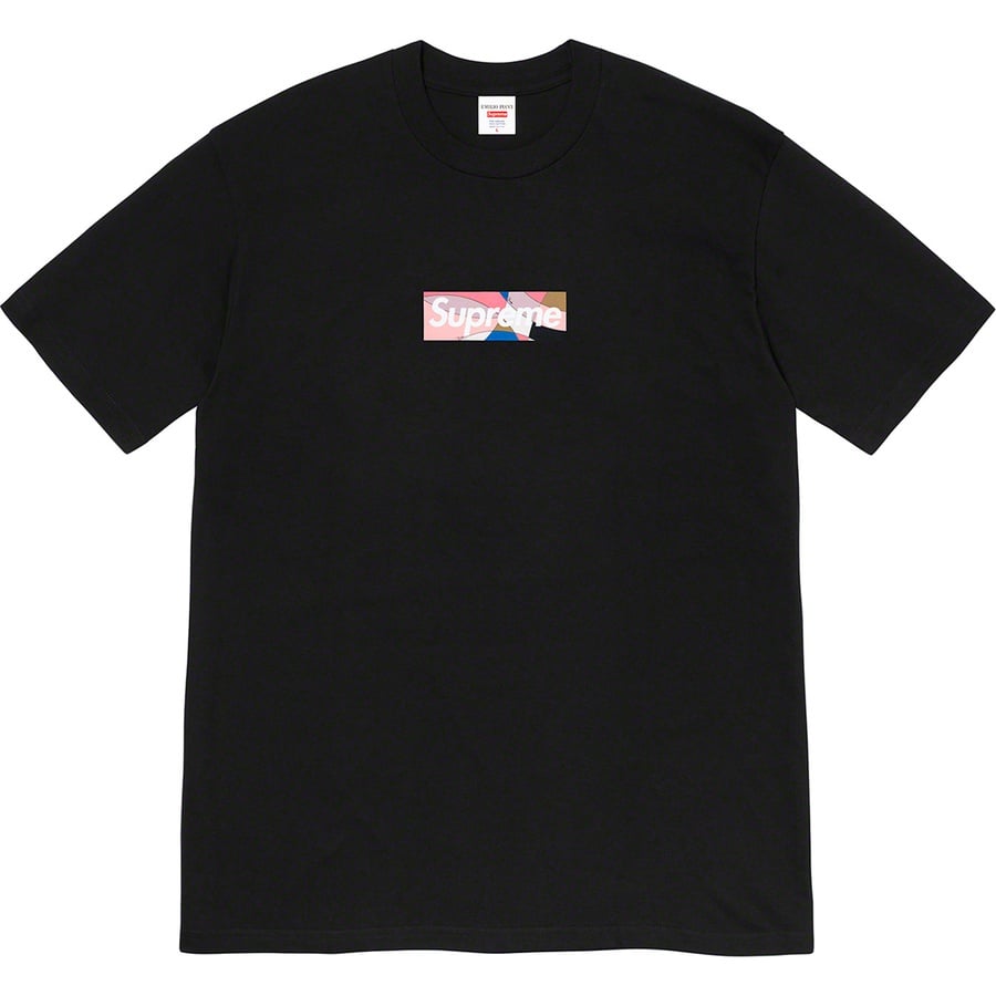 Details on Supreme Emilio Pucci Box Logo Tee Black/Dusty Pink from spring summer
                                                    2021 (Price is $54)