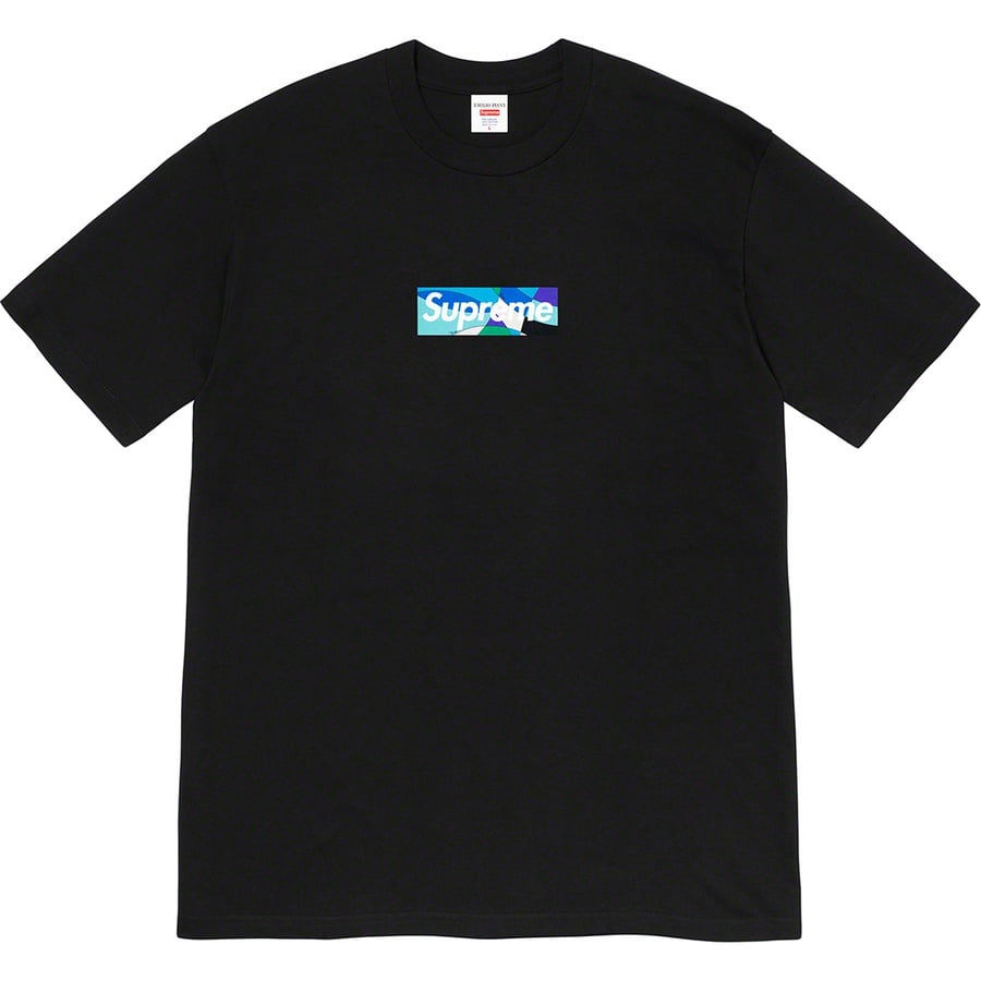 Details on Supreme Emilio Pucci Box Logo Tee Black/Blue from spring summer
                                                    2021 (Price is $54)