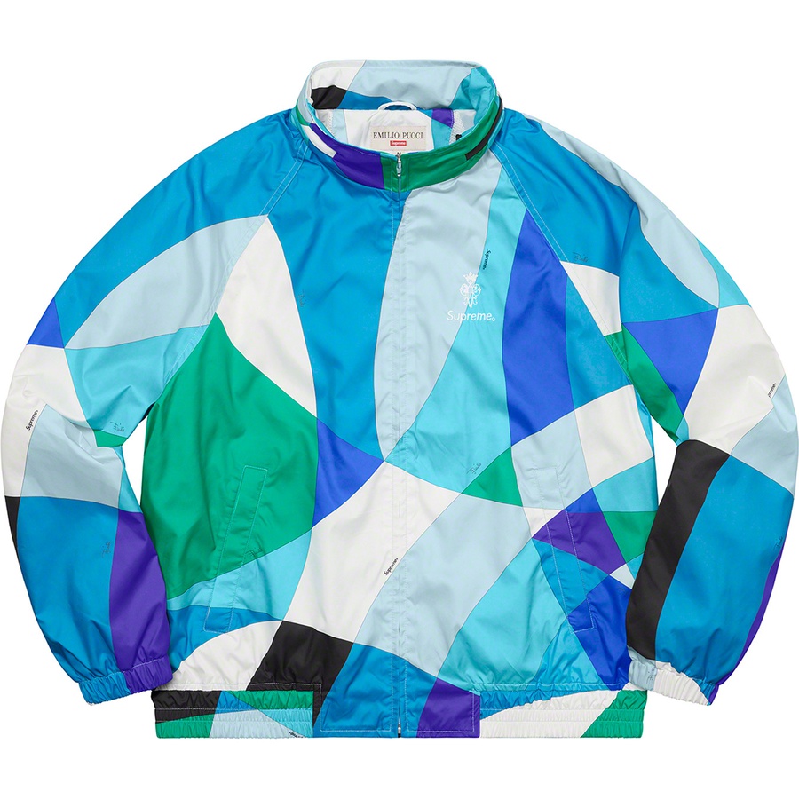 Details on Supreme Emilio Pucci Sport Jacket Blue from spring summer
                                                    2021 (Price is $278)
