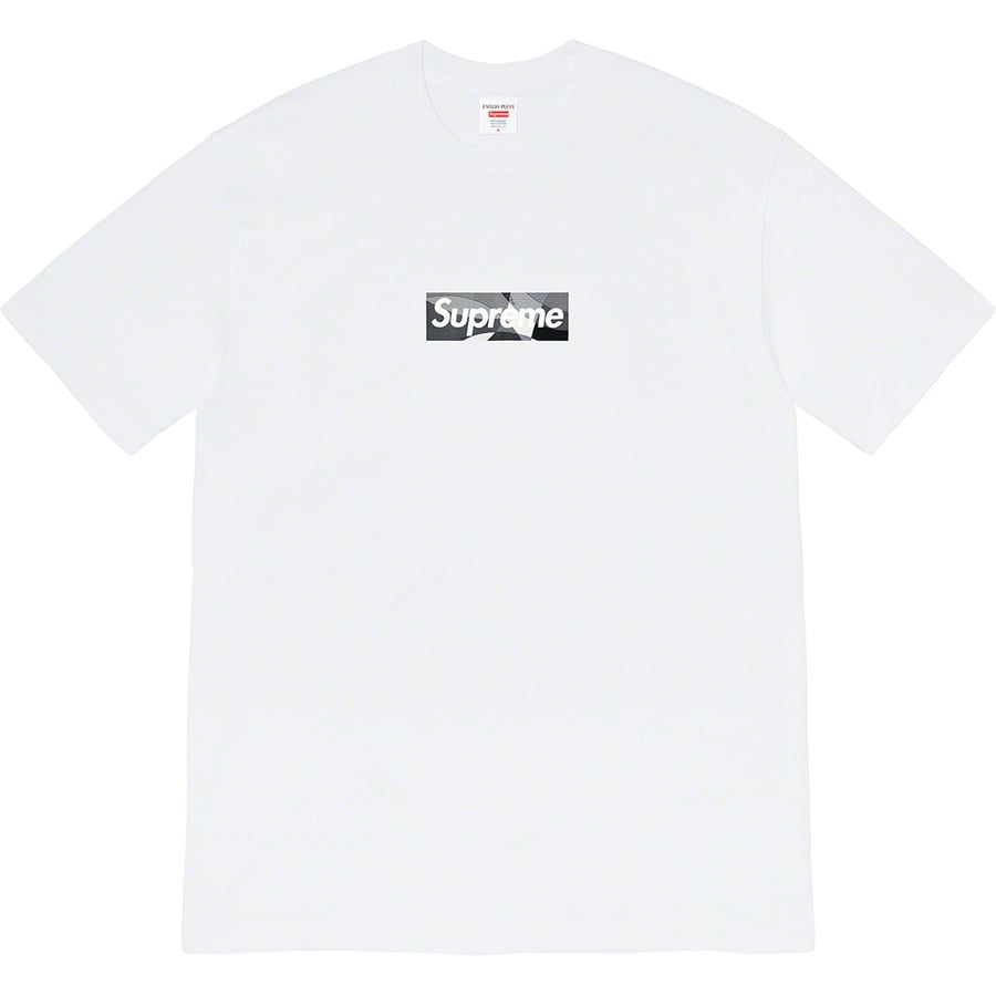 Details on Supreme Emilio Pucci Box Logo Tee White/Black from spring summer 2021 (Price is $54)