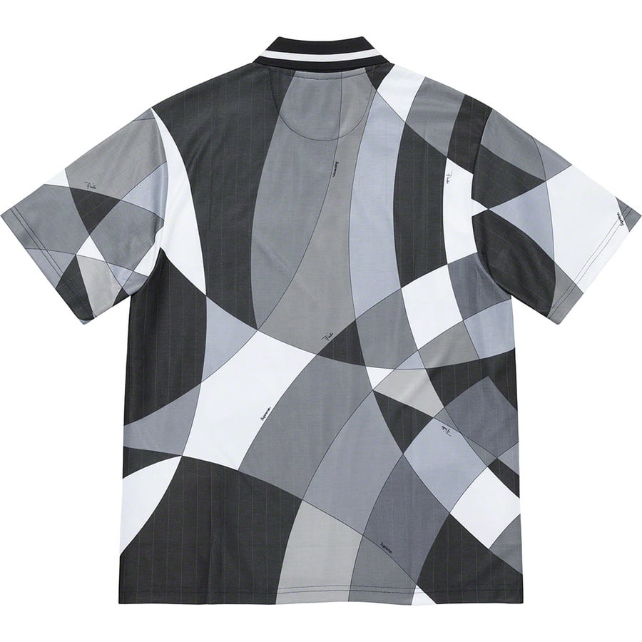 Details on Supreme Emilio Pucci Soccer Jersey Black from spring summer
                                                    2021 (Price is $148)