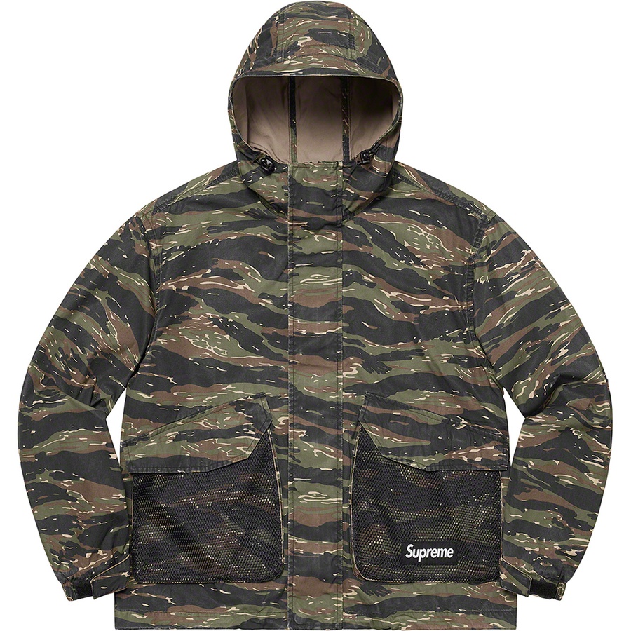 Supreme Mesh Pocket Cargo Jacket (SS21) - Tigerstripe Camo - $238