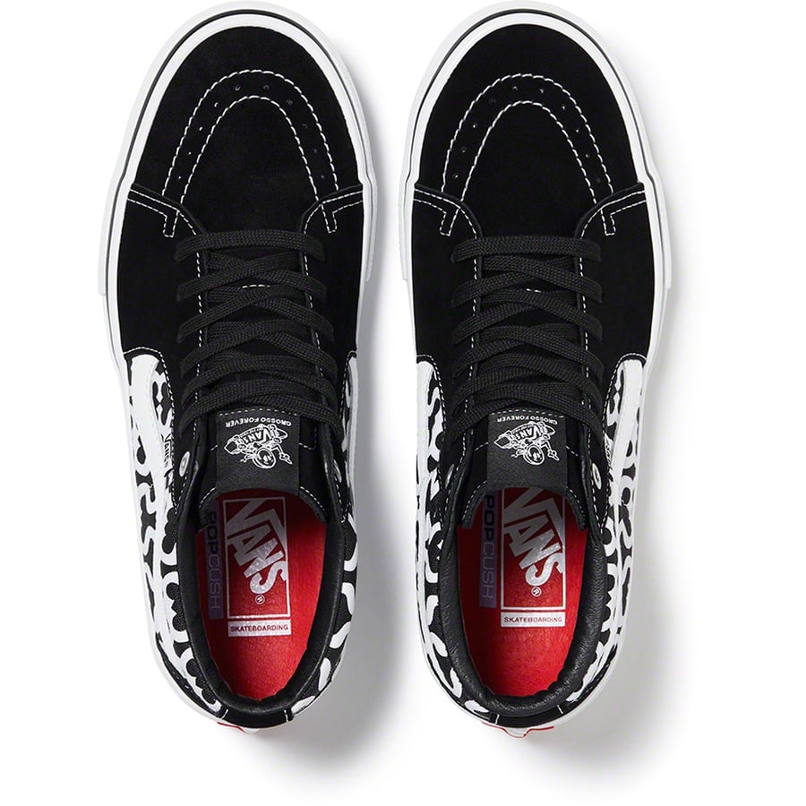 Details on Supreme Vans Monogram S Logo Skate Grosso Mid Black from spring summer
                                                    2021 (Price is $110)