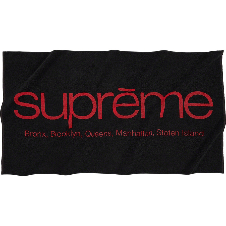 Details on Five Boroughs Towel Black from spring summer 2021 (Price is $68)