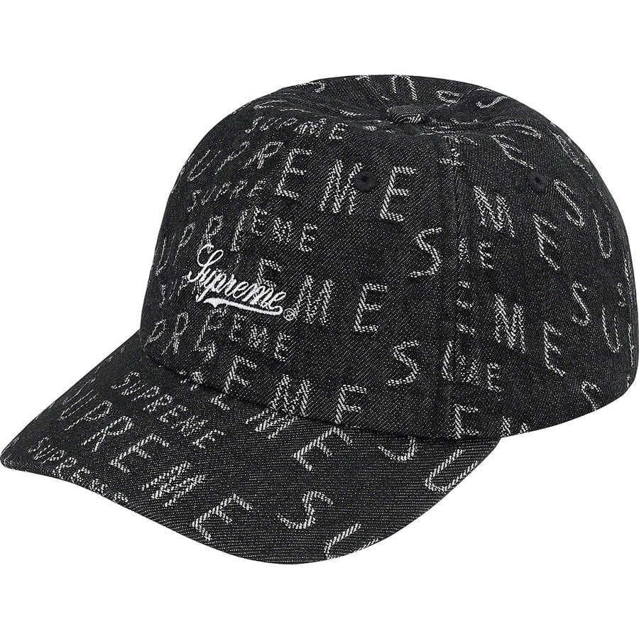 Details on Warp Jacquard Logos Denim 6-Panel Black from spring summer
                                                    2021 (Price is $48)