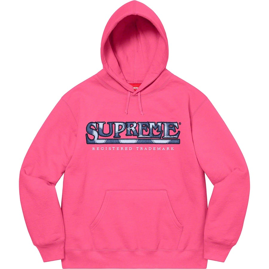 Details on Denim Logo Hooded Sweatshirt Magenta from spring summer
                                                    2021 (Price is $168)