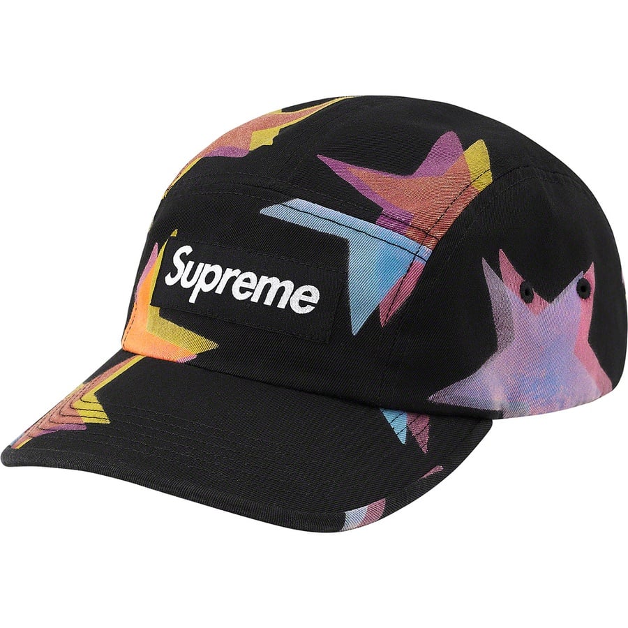 Details on Gonz Stars Camp Cap Black from spring summer 2021 (Price is $48)