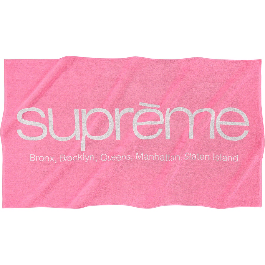 Details on Five Boroughs Towel Pink from spring summer 2021 (Price is $68)