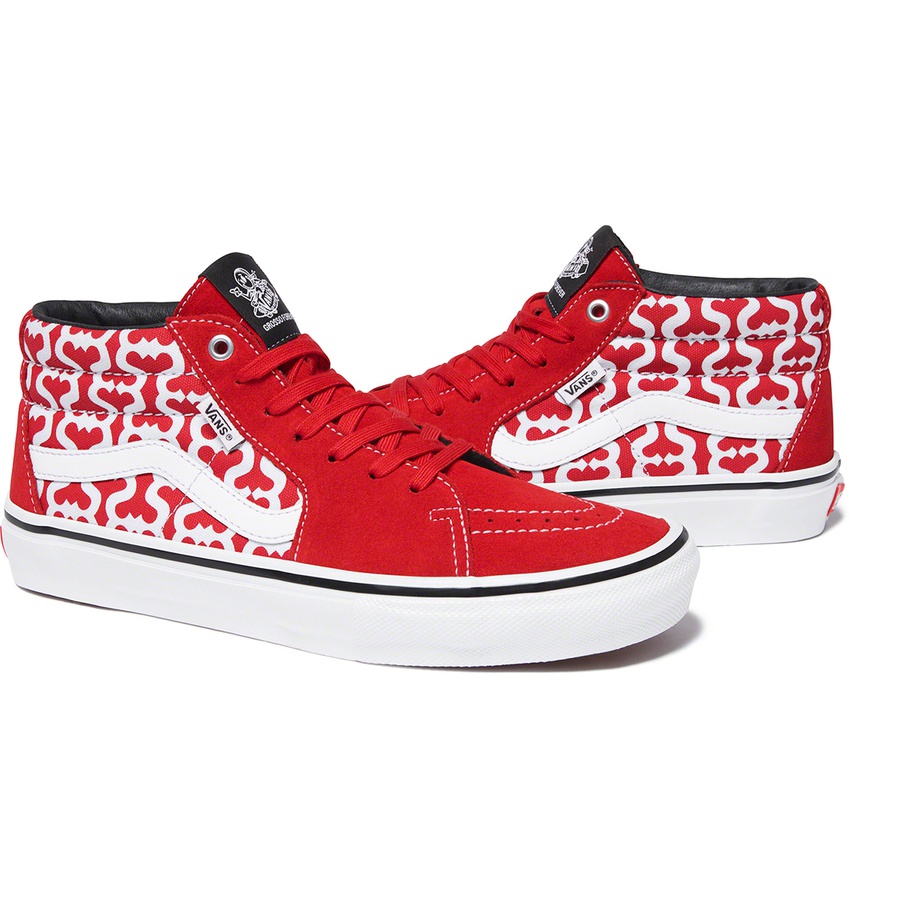 Details on Supreme Vans Monogram S Logo Skate Grosso Mid Red from spring summer
                                                    2021 (Price is $110)