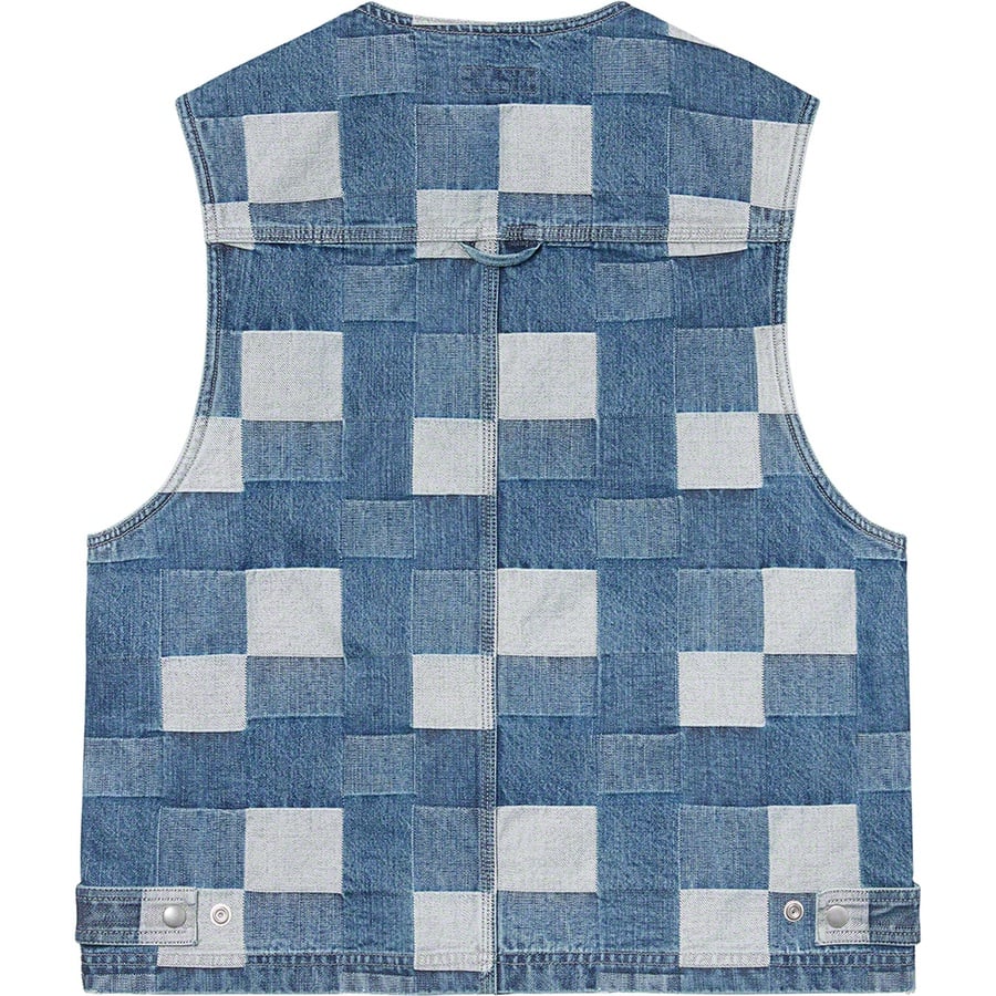 Details on Patched Denim Vest Blue from spring summer
                                                    2021 (Price is $148)