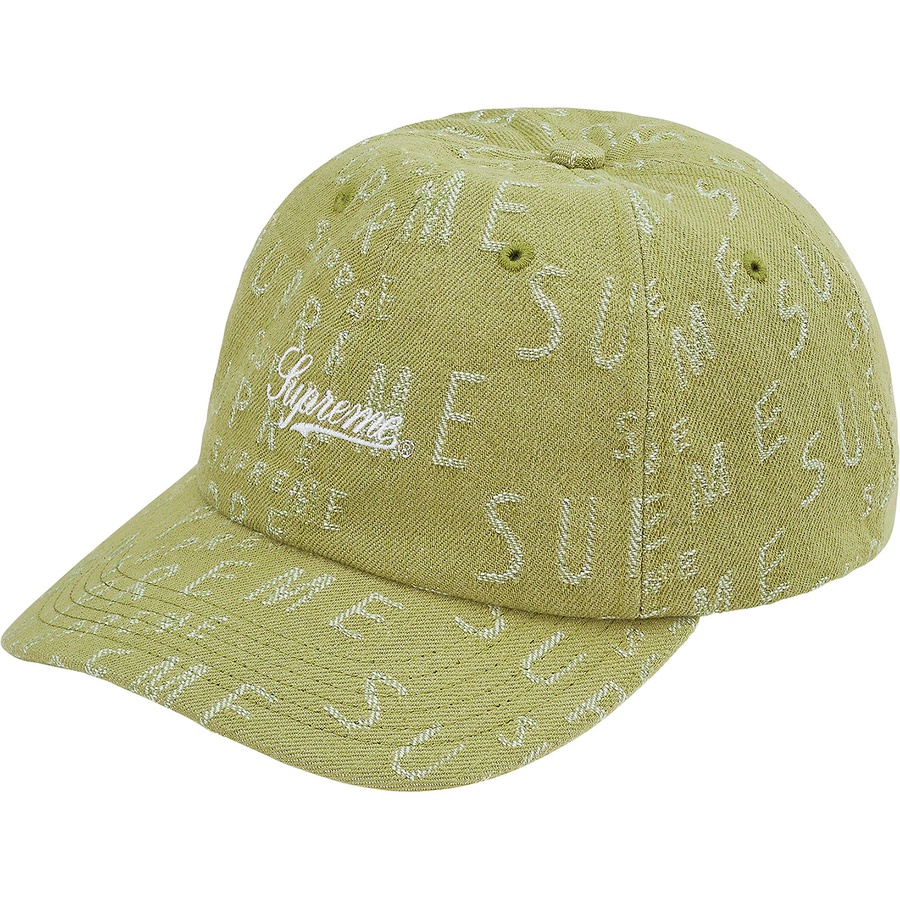 Details on Warp Jacquard Logos Denim 6-Panel Sage from spring summer
                                                    2021 (Price is $48)