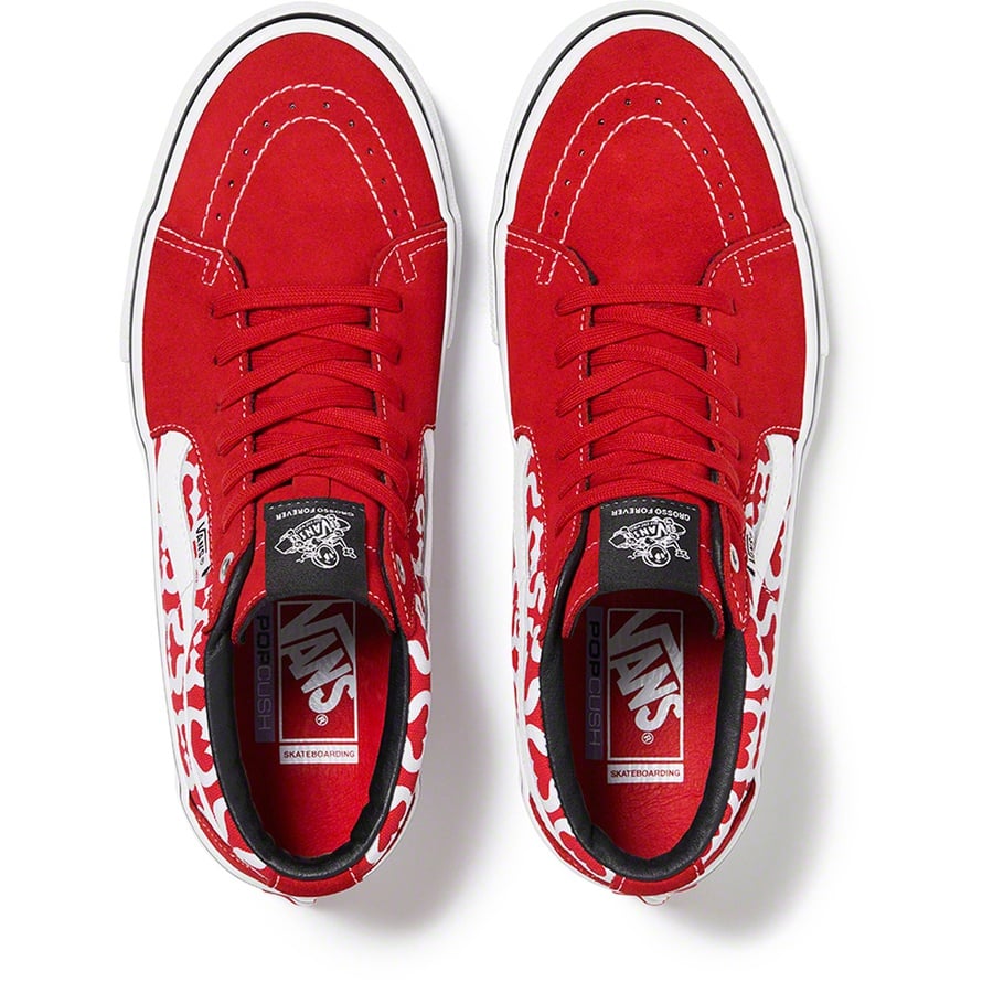 Details on Supreme Vans Monogram S Logo Skate Grosso Mid Red from spring summer
                                                    2021 (Price is $110)