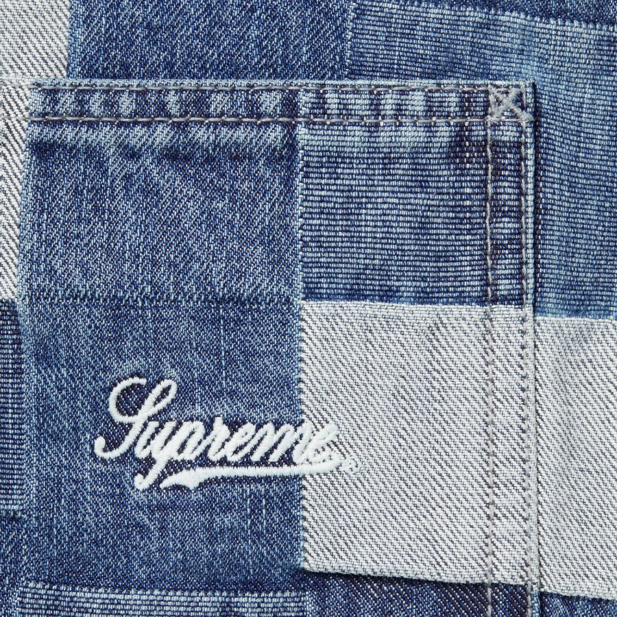 Details on Patched Denim Vest Blue from spring summer
                                                    2021 (Price is $148)