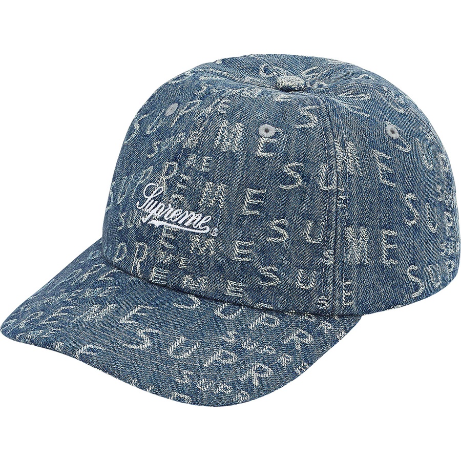 Details on Warp Jacquard Logos Denim 6-Panel Blue from spring summer
                                                    2021 (Price is $48)