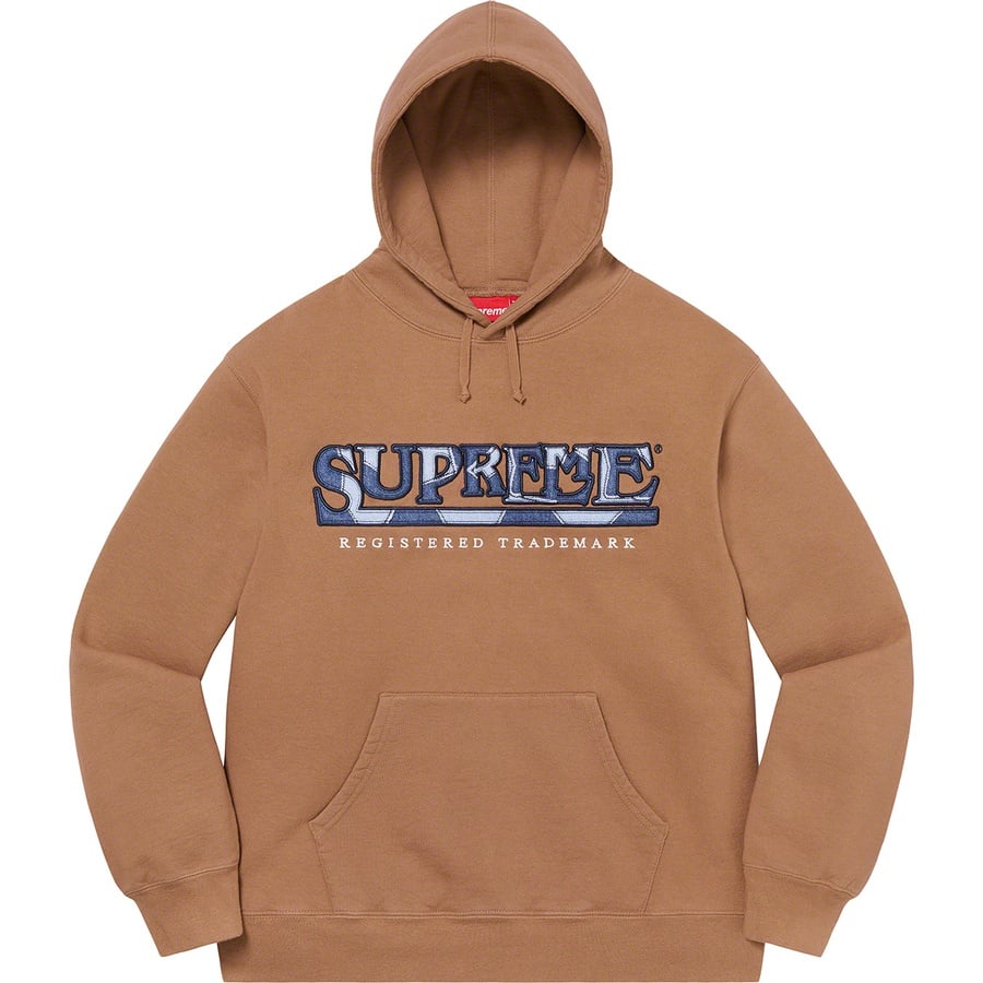 Details on Denim Logo Hooded Sweatshirt Brown from spring summer
                                                    2021 (Price is $168)