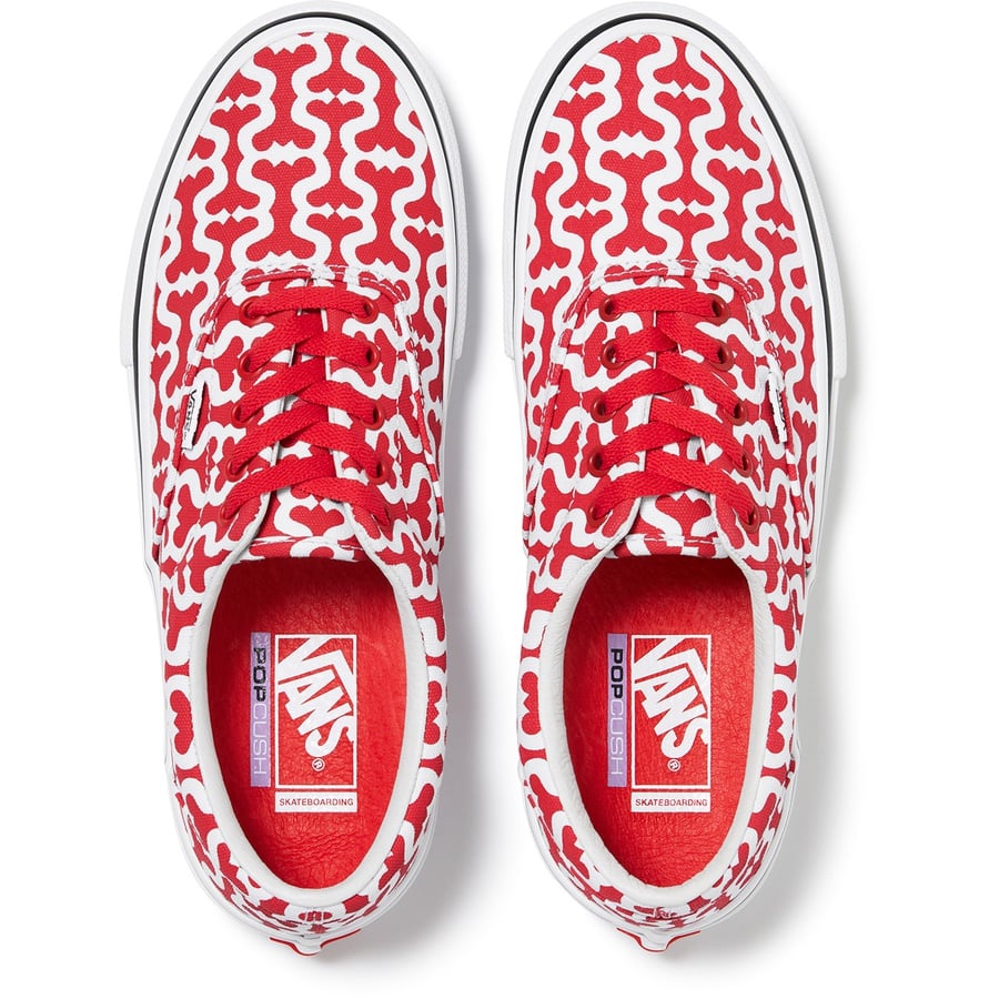 Details on Supreme Vans Monogram S Logo Skate Era Red from spring summer
                                                    2021 (Price is $98)