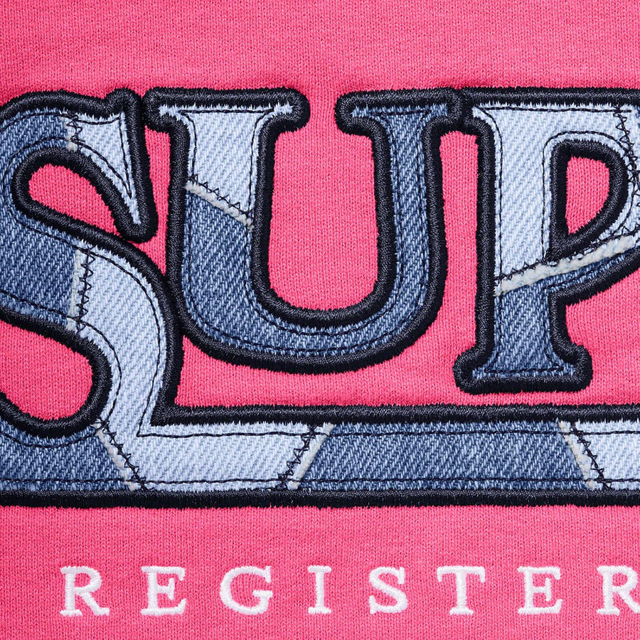 Details on Denim Logo Hooded Sweatshirt Magenta from spring summer
                                                    2021 (Price is $168)