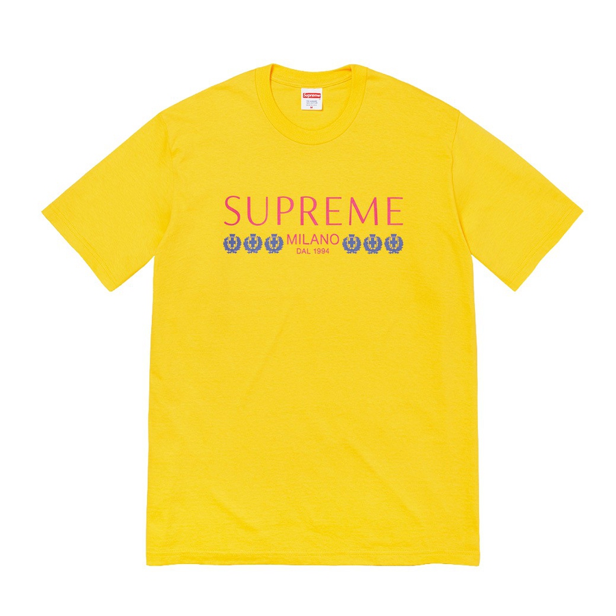 Supreme Milano Tee releasing on Week 18 for spring summer 2021