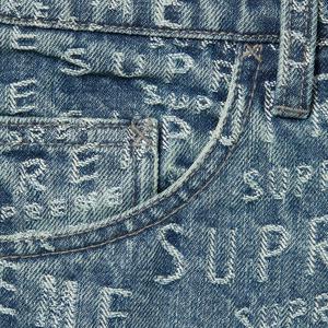 Warp Jacquard Logos Denim Painter Short - Supreme