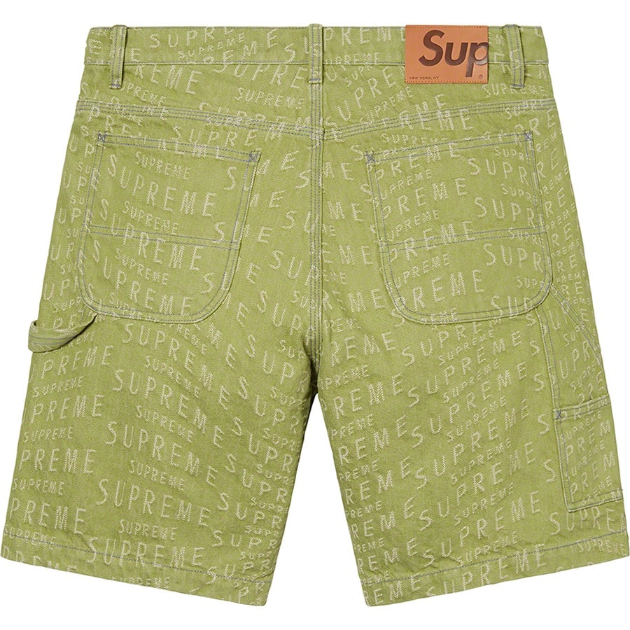 Details on Warp Jacquard Logos Denim Painter Short Sage from spring summer
                                                    2021 (Price is $138)