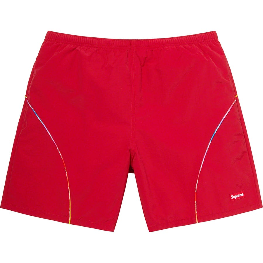 Details on Gradient Piping Water Short Red from spring summer
                                                    2021 (Price is $110)