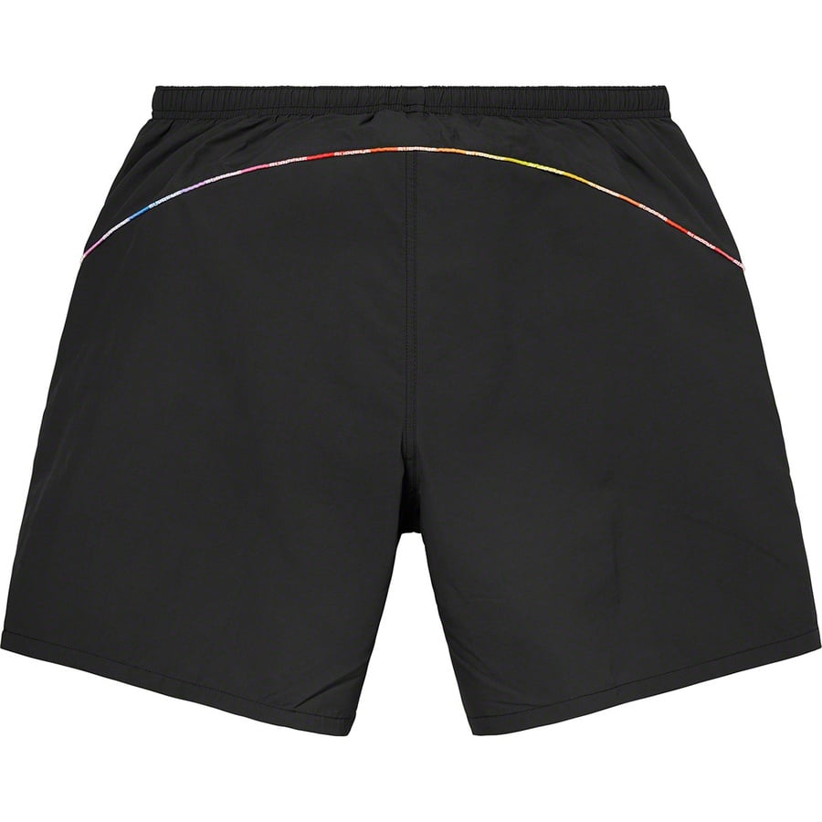 Details on Gradient Piping Water Short Black from spring summer
                                                    2021 (Price is $110)