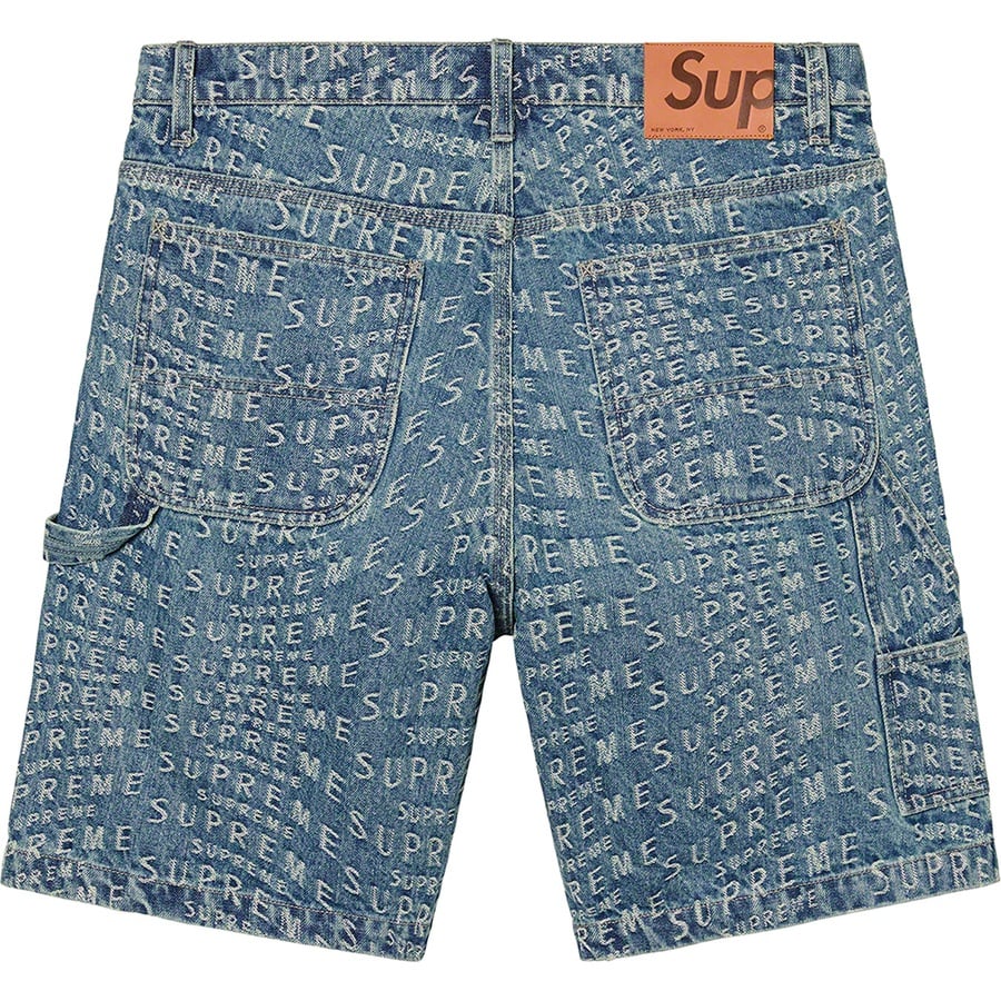 Details on Warp Jacquard Logos Denim Painter Short Blue from spring summer
                                                    2021 (Price is $138)