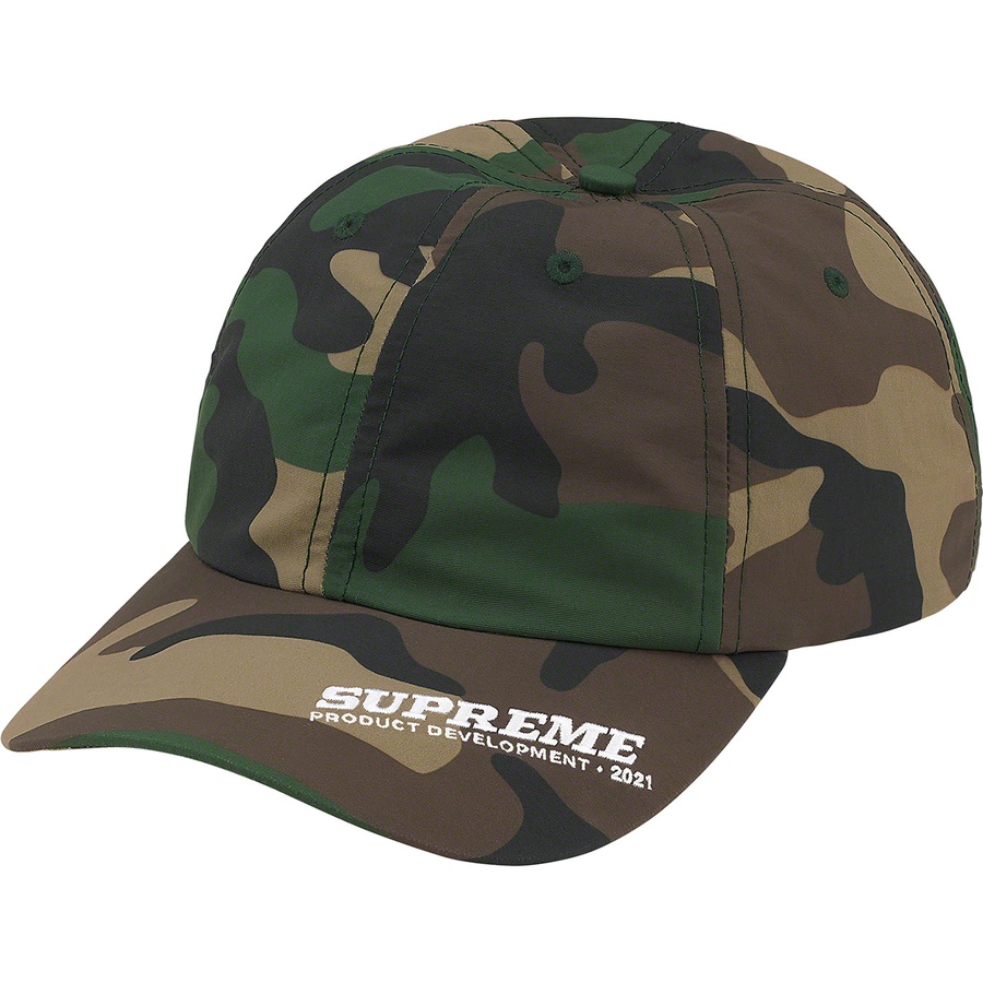 Details on Visor Logo 6-Panel Woodland Camo from spring summer 2021 (Price is $48)