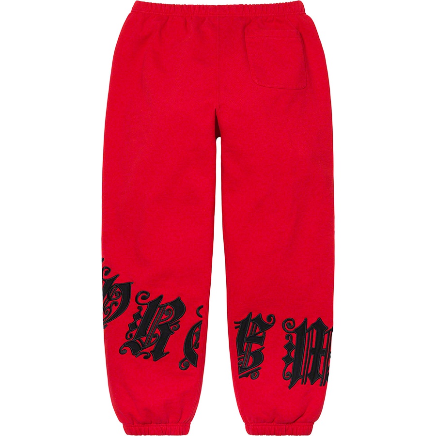 Details on Old English Wrap Sweatpant Red from spring summer
                                                    2021 (Price is $148)