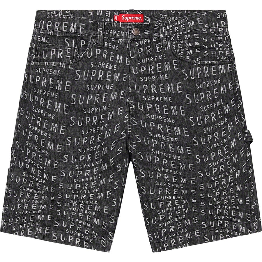 Details on Warp Jacquard Logos Denim Painter Short Black from spring summer
                                                    2021 (Price is $138)