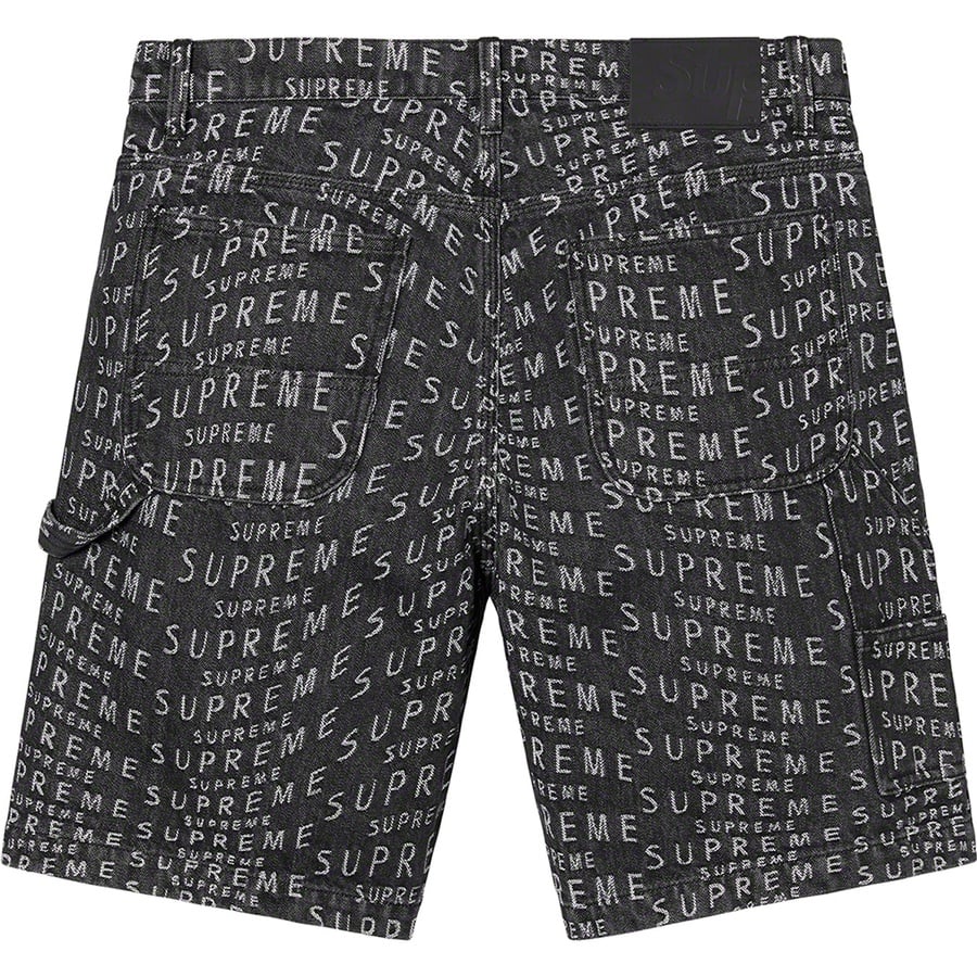 Details on Warp Jacquard Logos Denim Painter Short Black from spring summer
                                                    2021 (Price is $138)